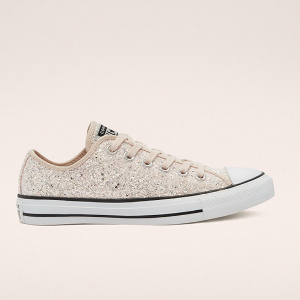 Pink glitter limited edition converse size 7